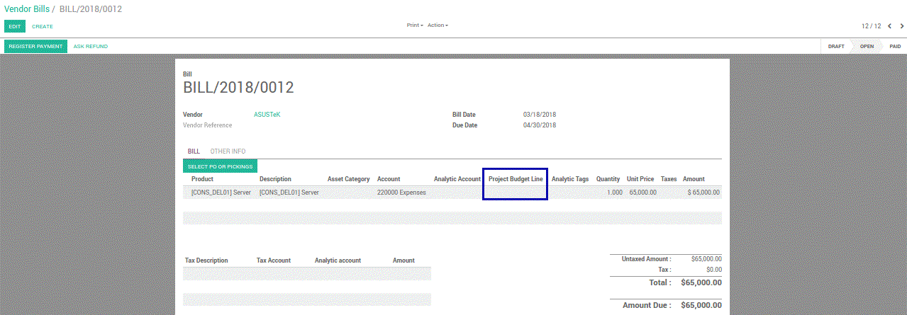 Bloc texte et image Odoo