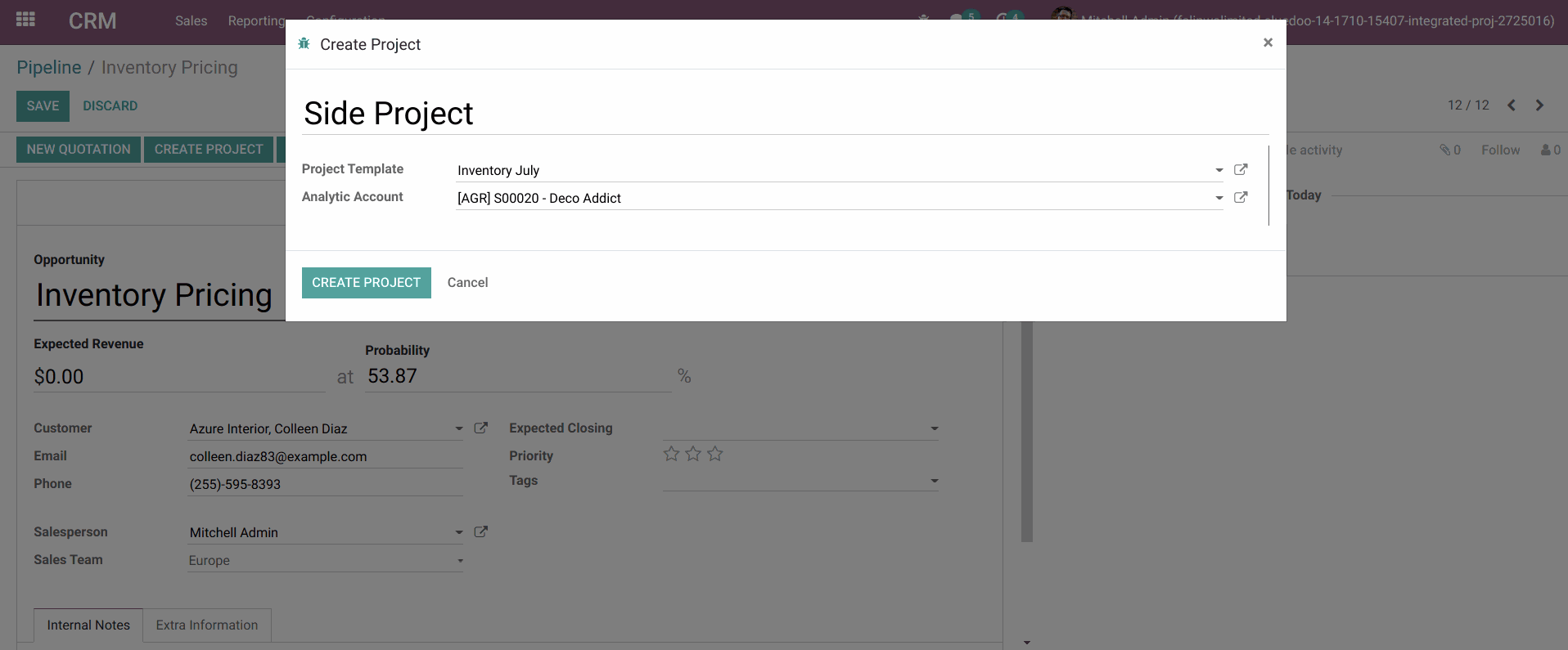 Odoo • Text and Image
