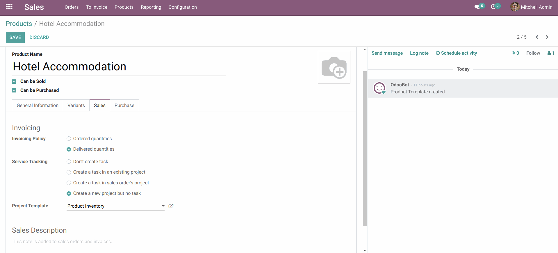 Odoo • Text and Image